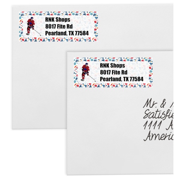 Hockey 2 Mailing Labels - Double Stack Close Up