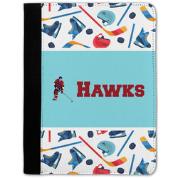 Hockey 2 Notebook Padfolio - Medium w/ Name or Text