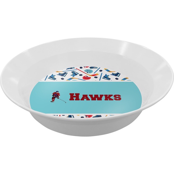 Custom Hockey 2 Melamine Bowl - 12 oz (Personalized)