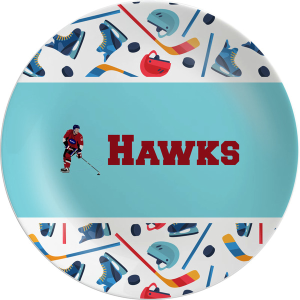 Custom Hockey 2 Melamine Plate (Personalized)
