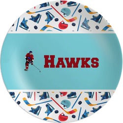 Hockey 2 Melamine Plate (Personalized)