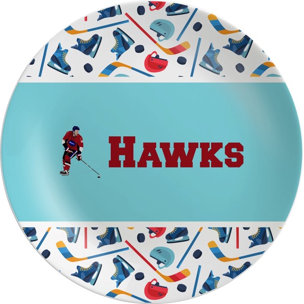 Custom Hockey 2 Melamine Plate (Personalized)