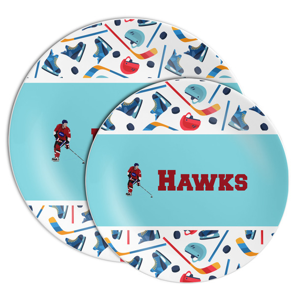 Hockey 2 Melamine Plates - PARENT/MAIN
