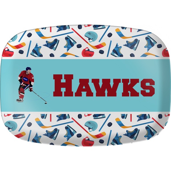 Custom Hockey 2 Melamine Platter (Personalized)