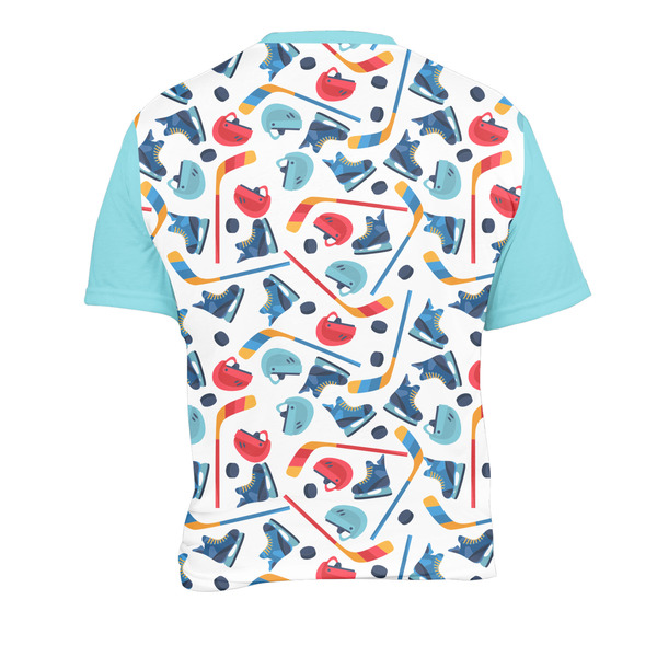 Hockey 2 Men's Crew Neck T Shirt Medium - Back