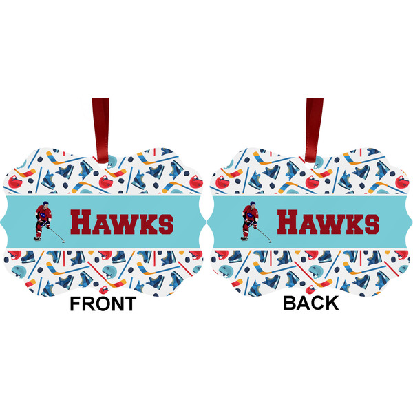 Hockey 2 Metal Benilux Ornament - Front and Back (APPROVAL)