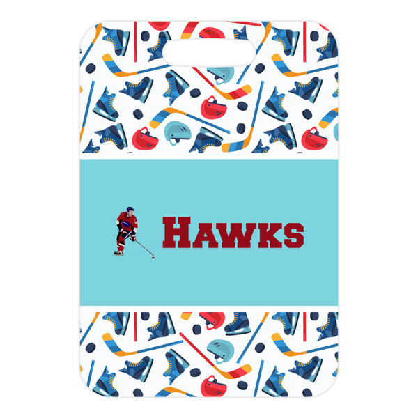 Hockey 2 Metal Luggage Tag - Front Without Strap