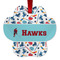 Hockey 2 Metal Paw Ornament - Front