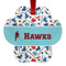Hockey 2 Metal Paw Ornament - Double Sided w/ Name or Text