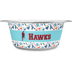 Hockey 2 Stainless Steel Dog Bowl - Large (Personalized)