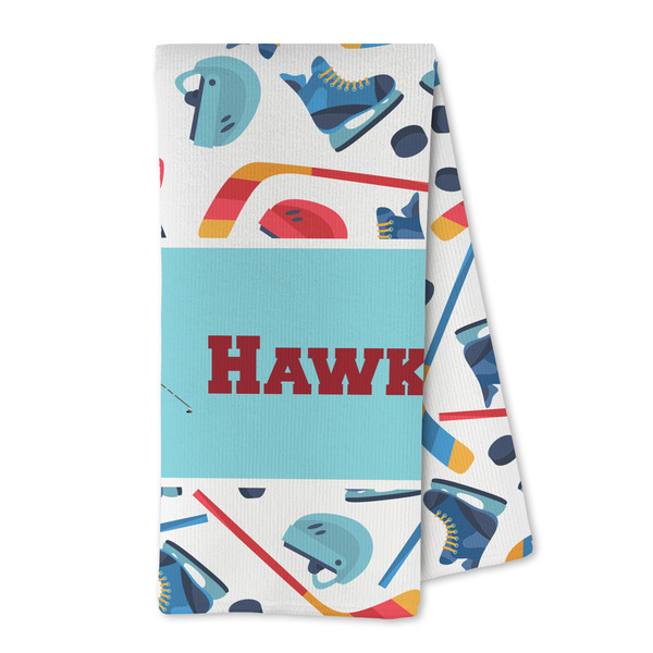 Custom Hockey 2 Kitchen Towel - Microfiber (Personalized)