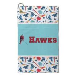 Hockey 2 Microfiber Golf Towel - Small (Personalized)