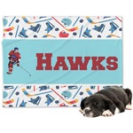 Hockey 2 Dog Blanket - Large (Personalized)