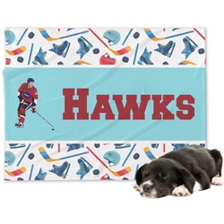 Hockey 2 Dog Blanket (Personalized)