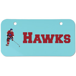 Hockey 2 Mini/Bicycle License Plate (2 Holes) (Personalized)
