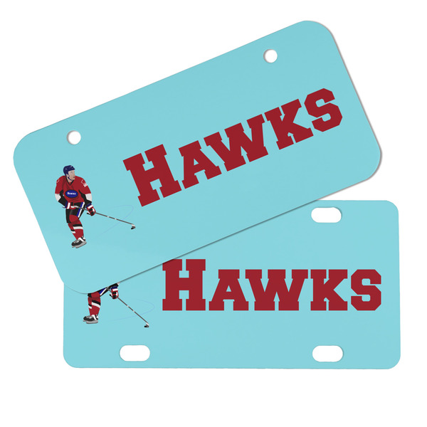 Hockey 2 Mini License Plates - MAIN (4 and 2 Holes)