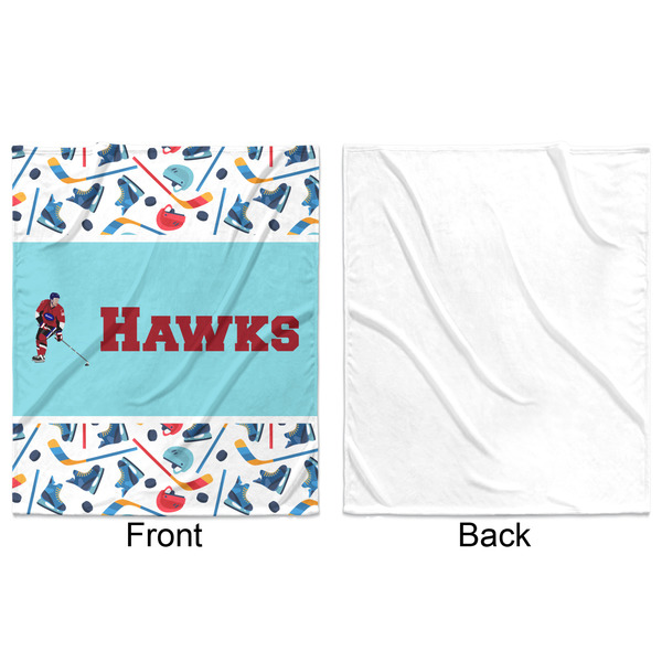 Hockey 2 Minky Blanket - 50"x60" - Single Sided - Front & Back