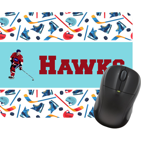 Custom Hockey 2 Rectangular Mouse Pad (Personalized)
