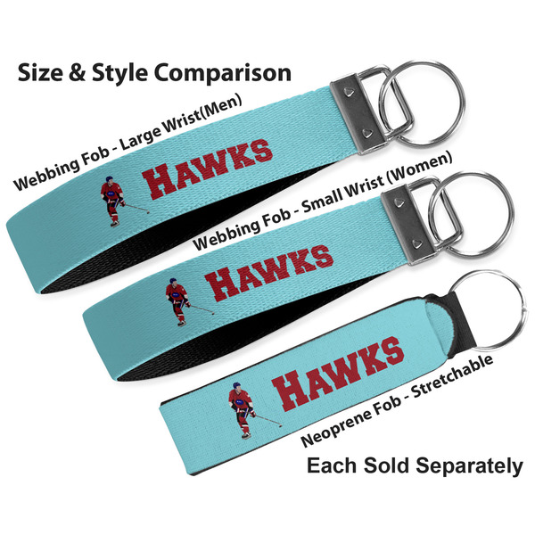 Hockey 2 Multiple Key Ring comparison sizes