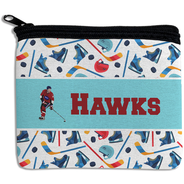 Custom Hockey 2 Rectangular Coin Purse (Personalized)