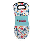 Hockey 2 Neoprene Oven Mitt - Single w/ Name or Text