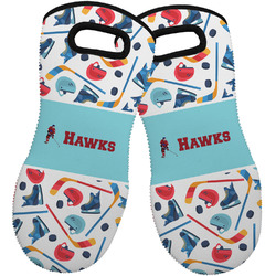 Hockey 2 Neoprene Oven Mitts - Set of 2 w/ Name or Text
