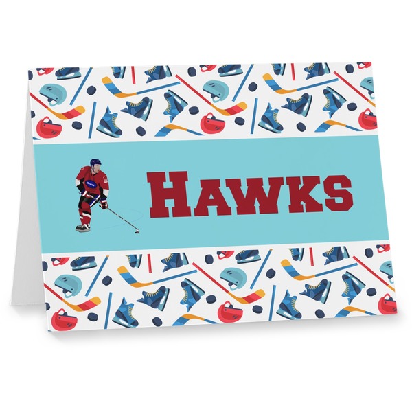 Custom Hockey 2 Note cards (Personalized)