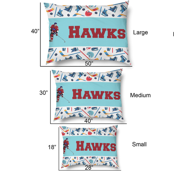 Hockey 2 Outdoor Dog Beds - SIZE CHART