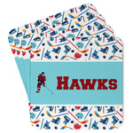 Hockey 2 Paper Coasters w/ Name or Text