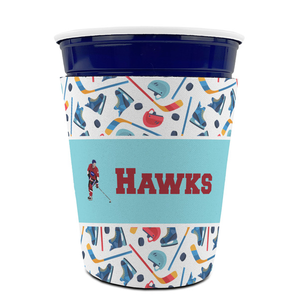 Hockey 2 Party Cup Sleeves - without bottom - FRONT (on cup)