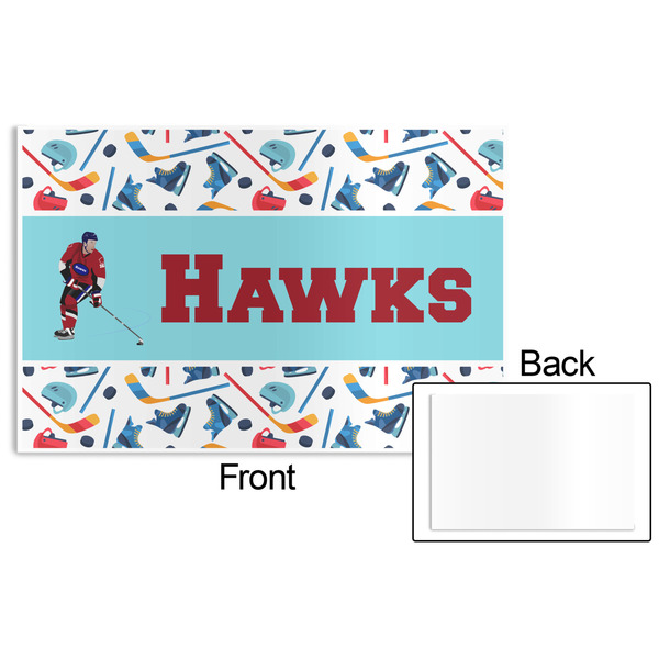 Hockey 2 Disposable Paper Placemat - Front & Back