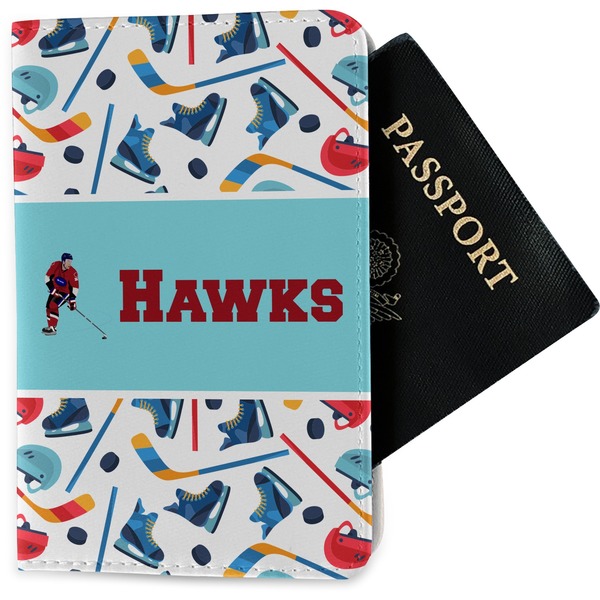 Custom Hockey 2 Passport Holder - Fabric (Personalized)