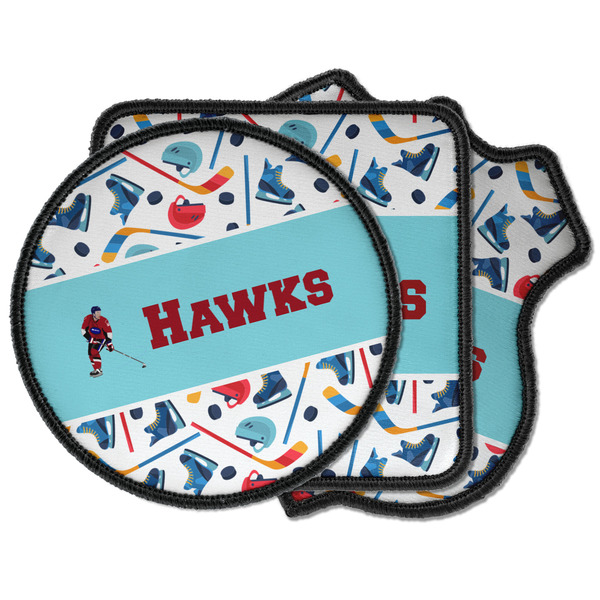 Custom Hockey 2 Iron on Patches (Personalized)