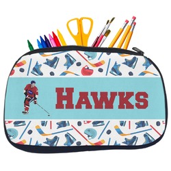 Hockey 2 Neoprene Pencil Case - Medium w/ Name or Text