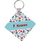 Hockey 2 Diamond Plastic Keychain w/ Name or Text