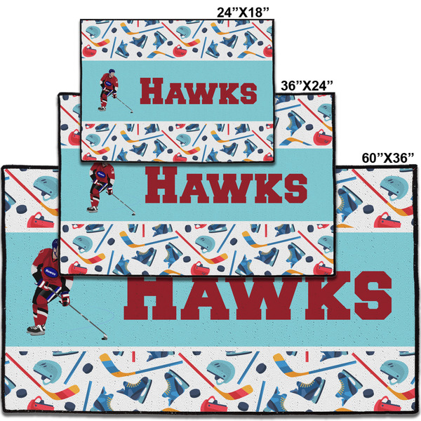 Hockey 2 Personalized Door Mat - Group Parent IMF