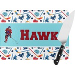 Hockey 2 Rectangular Glass Cutting Board (Personalized)