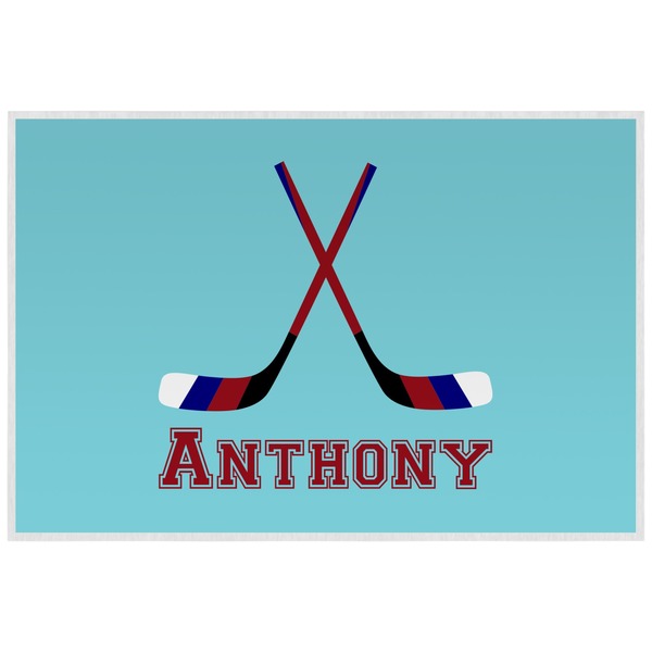 Hockey 2 Personalized Placemat (Back)