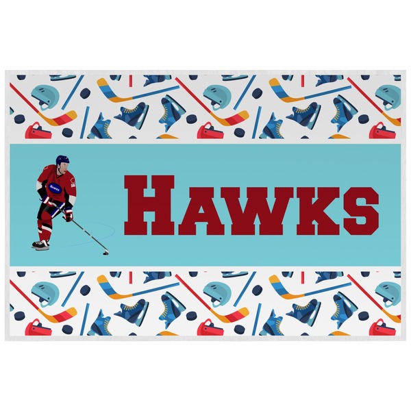 Custom Hockey 2 Laminated Placemat w/ Name or Text