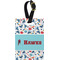 Hockey 2 Plastic Luggage Tag - Rectangular w/ Name or Text