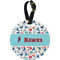 Hockey 2 Plastic Luggage Tag - Round (Personalized)