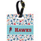 Hockey 2 Personalized Square Luggage Tag