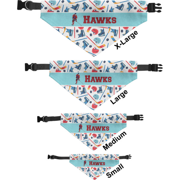 Hockey 2 Pet Bandana Sizes