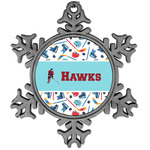 Hockey 2 Vintage Snowflake Ornament (Personalized)