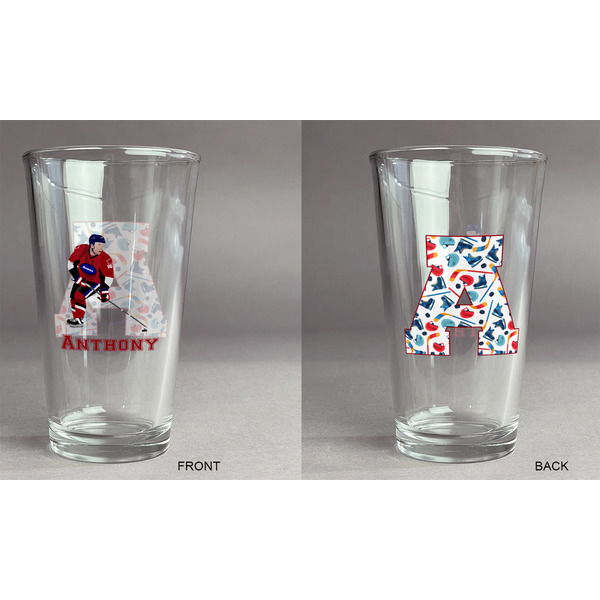 Hockey 2 Pint Glass - Two Content - Approval