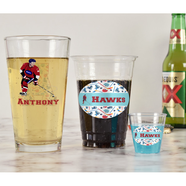 Hockey 2 Pint Glass - Two Content - In Context