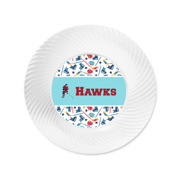 Hockey 2 Plastic Party Appetizer & Dessert Plates - Approval
