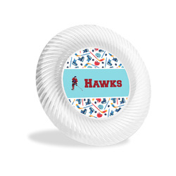 Hockey 2 Plastic Party Appetizer & Dessert Plates - 6" (Personalized)