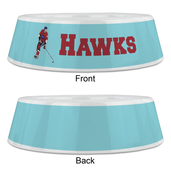 Hockey 2 Plastic Pet Bowls - Large - APPROVAL