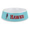 Hockey 2 Plastic Dog Bowl - Large (Personalized)